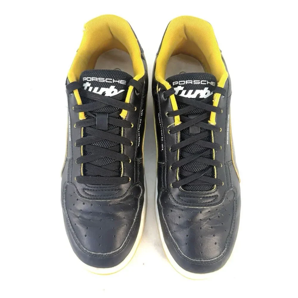 Mens Puma Porsche Legacy X Caven Shoes 8.5 308158-01 Turbo Driving Black Yellow